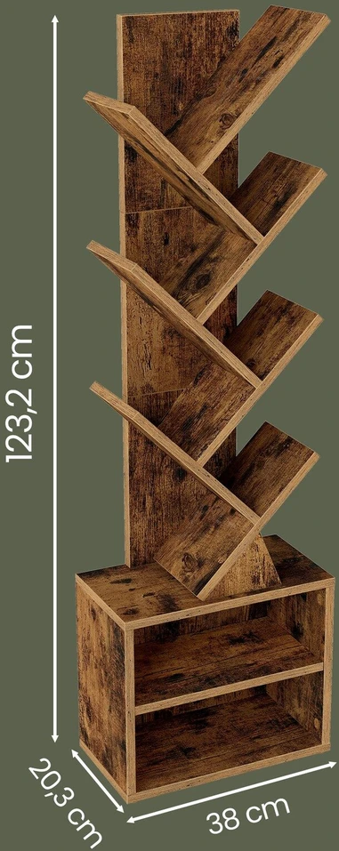 Songmics Knygų lentyna 20,3 x 38 x 123,2 cm