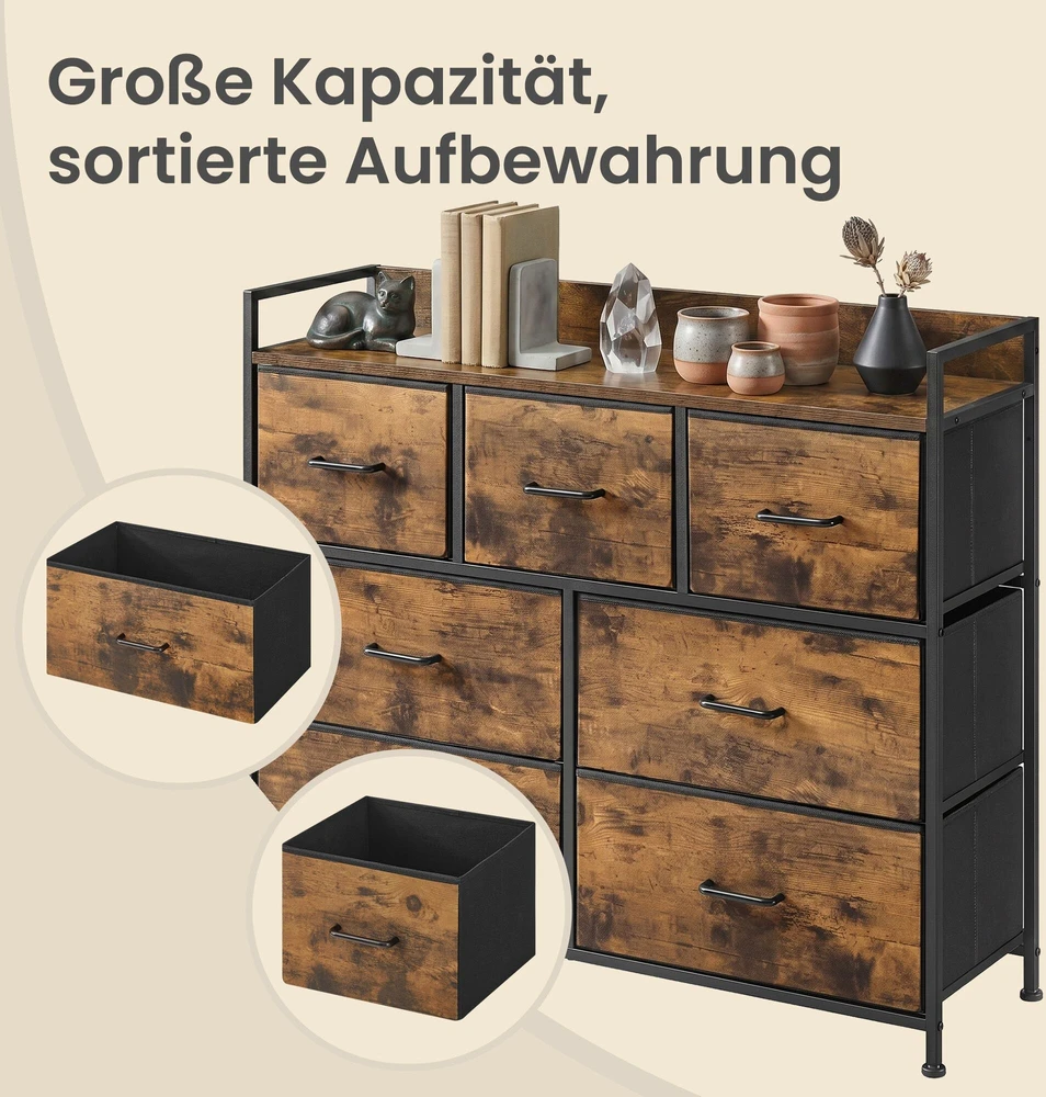 Komoda SONGMICS 7 stalčių 98x28,5x85 cm