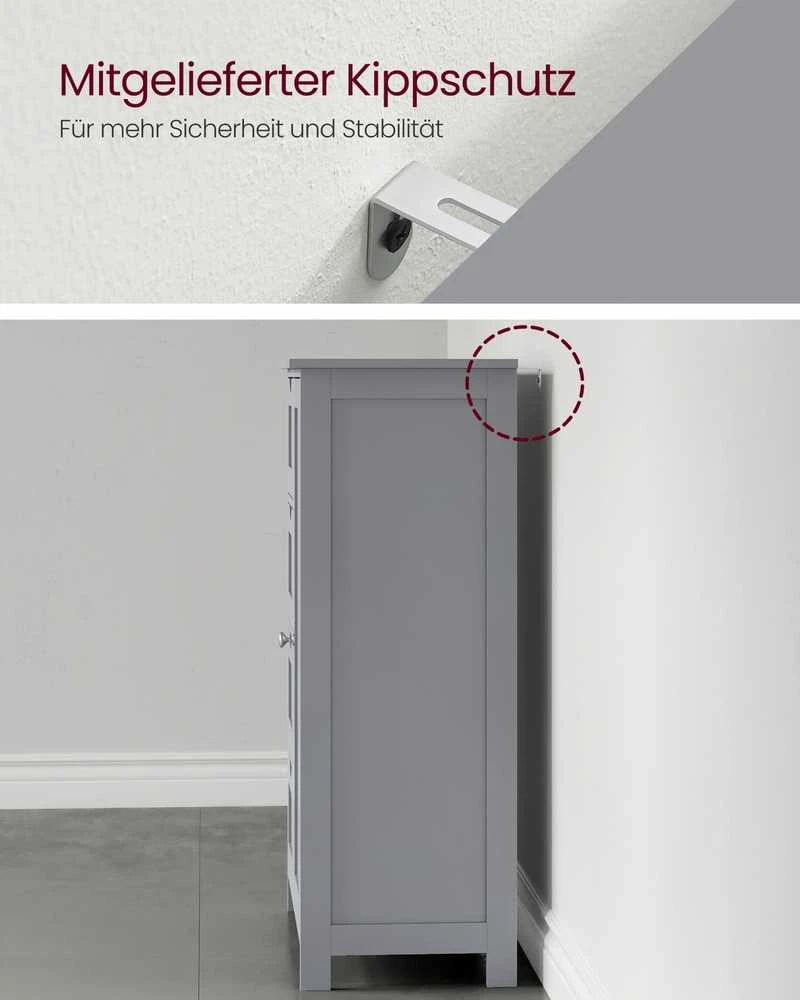 Songmics Vasagle Vonios spintelė su 4 stalčiais