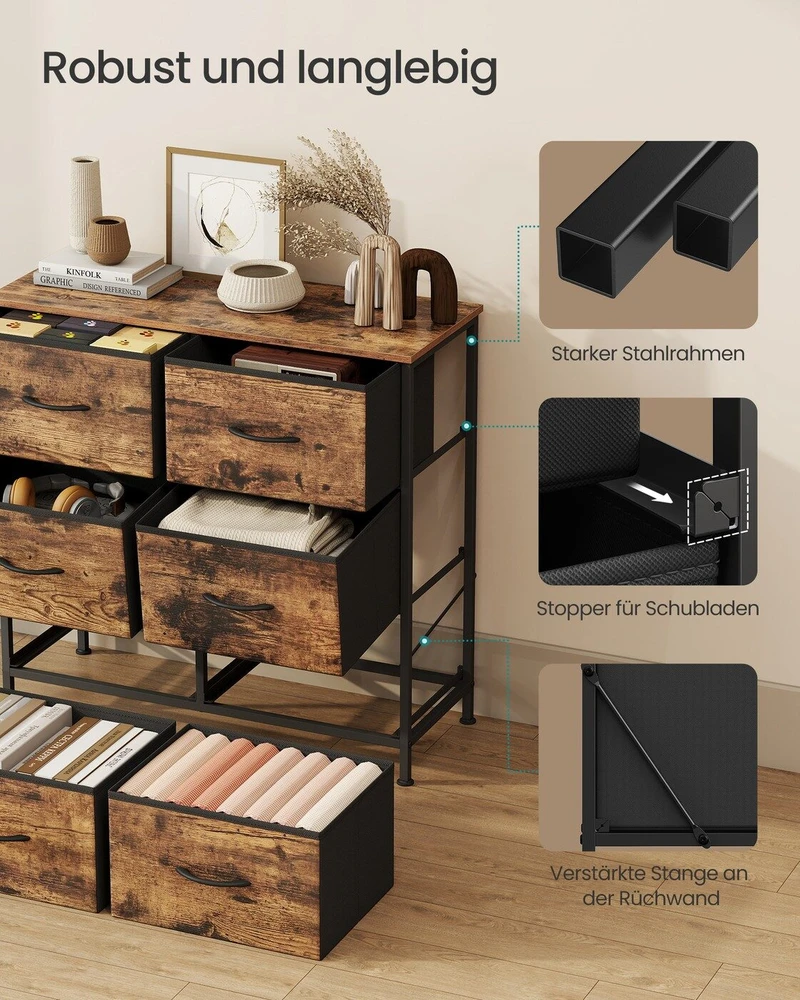 Songmics Komoda 30x76,7x73,7 cm