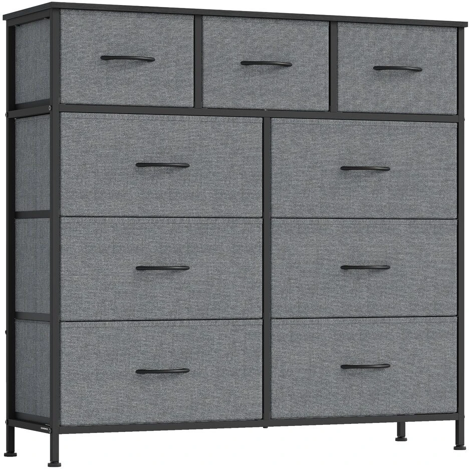 SONGMICS komoda BELLAH su 9 stalčiais, 95.2 x 98.8 x 30 cm, LGS324G101