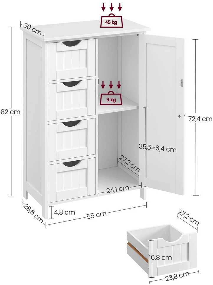 Songmics Vasagle Kaimiško stiliaus bufetas