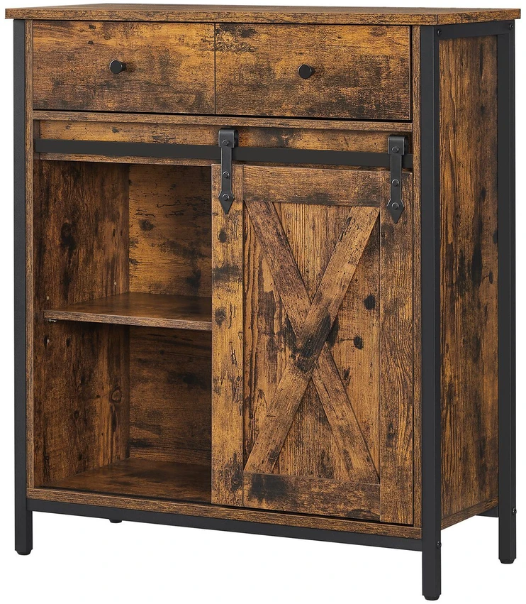 Songmics Spintelė su slankiojančiomis durimis 70 x 30 x 80 cm