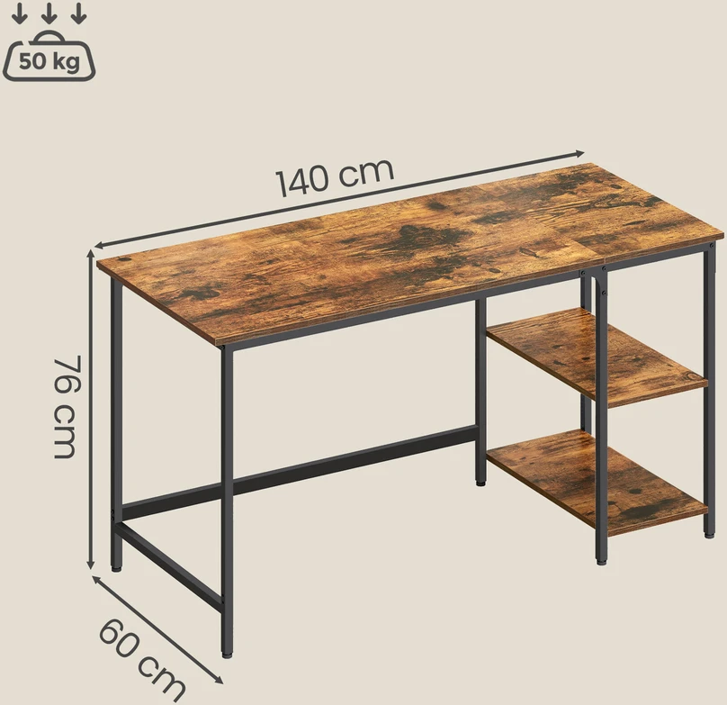 Songmics Rašomasis stalas 140 x 60 x 75 cm