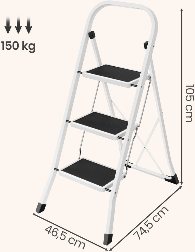 Sulankstomos kopėčios Songmics 150 kg, metalinės