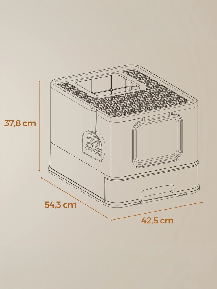 Songmics Tualetas, uždaras 54,3x42,5x37,8 cm