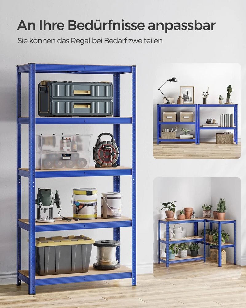 Sandėliavimo lentyna SONGMICS 180x90x40 cm mėlyna