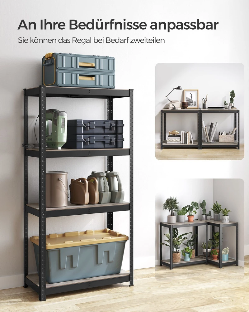 Songmics Stovinti lentyna 40 x 80 x 160 cm su 4 reguliuojamomis lentynomis