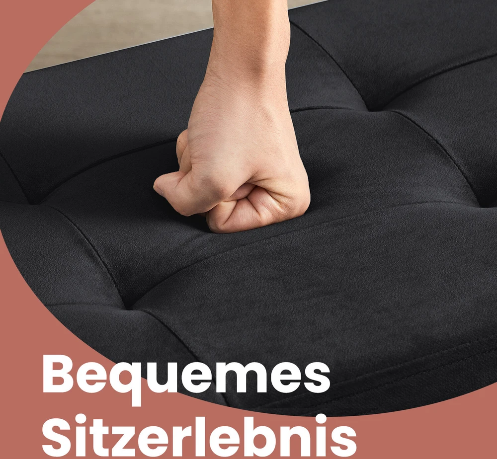 Songmics Pufas daiktadėžė iš MDF ir aksomo, 31x41x31 cm, 32 l