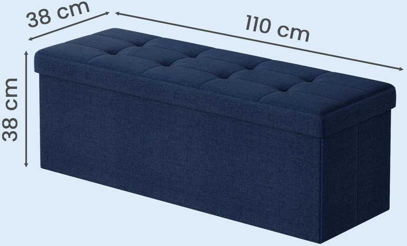 Pufas su daiktadėže SONGMICS 110 x 38 x 38 cm