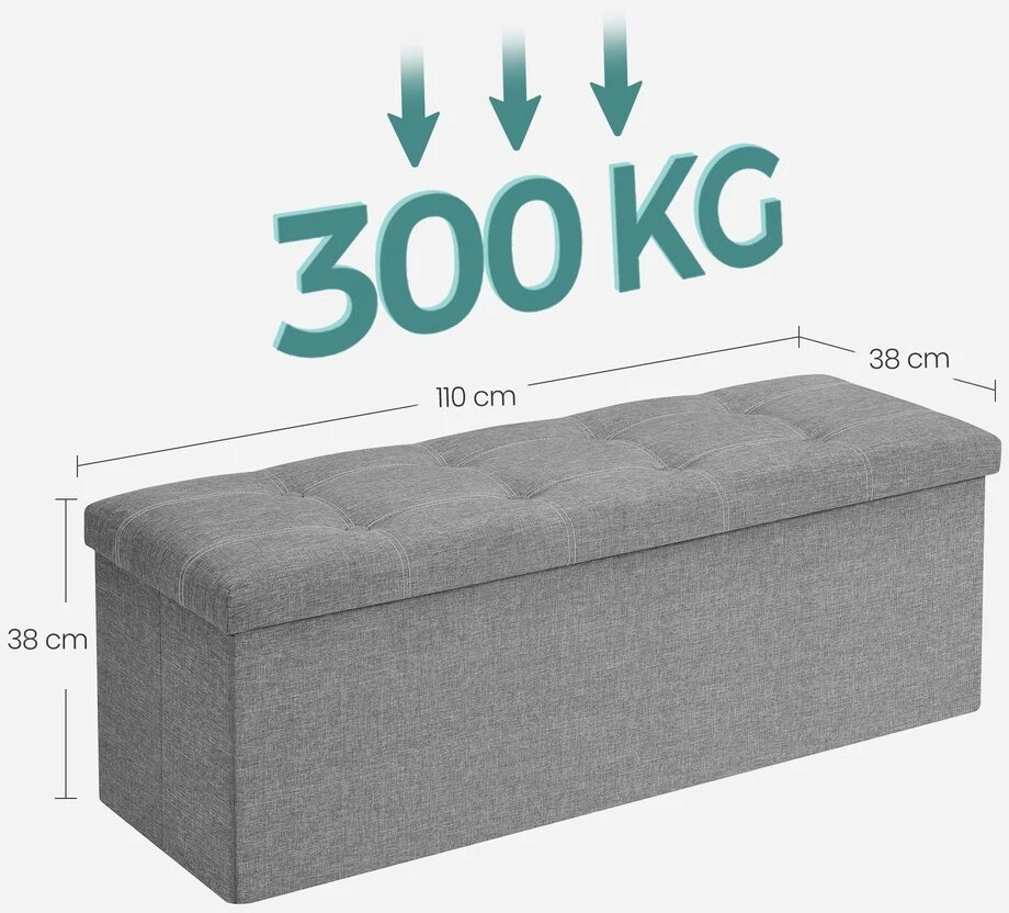 Songmics Sulankstomas suolas 110 x 38 x 38 cm