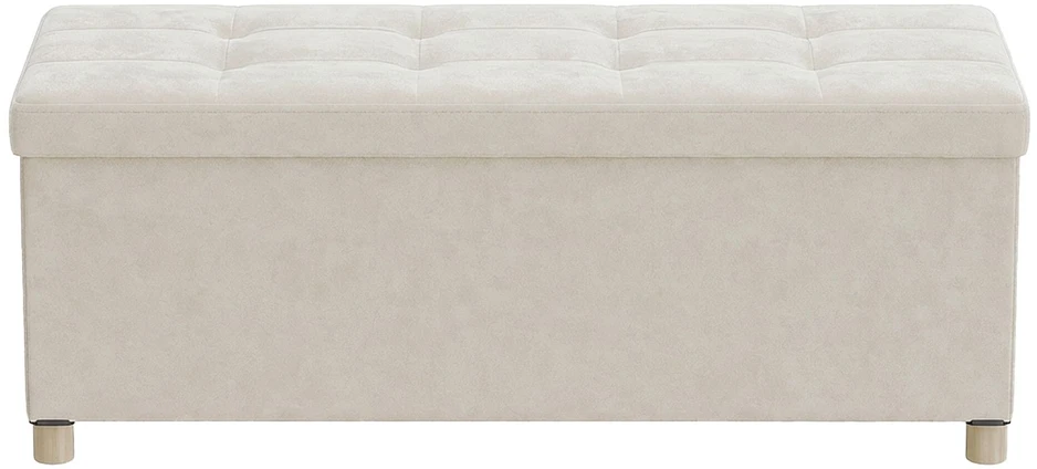 Songmics Pufas 38 x 110 x 40 cm balta