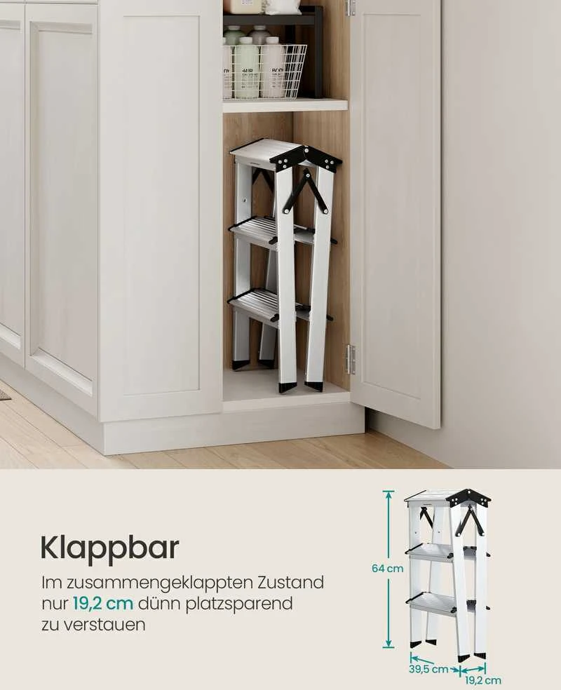 Songmics 3 pakopų kopėčios