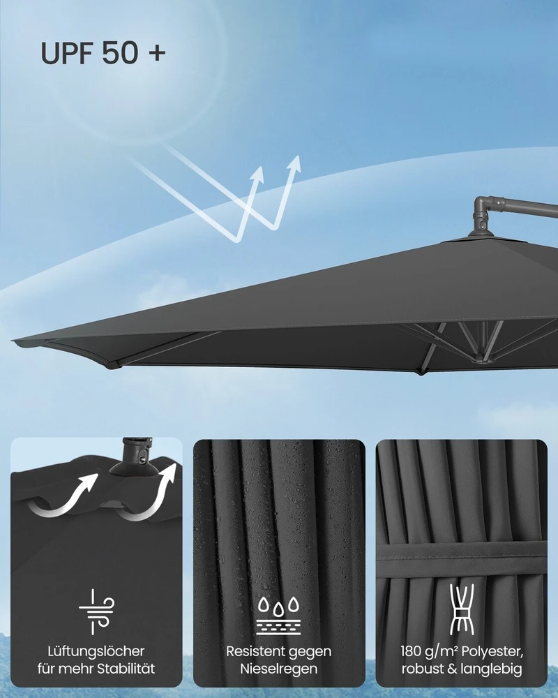 Songmics Skėtis 350 cm