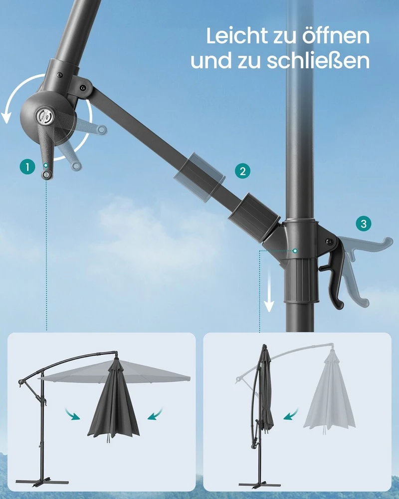 Songmics Skėtis 350 cm