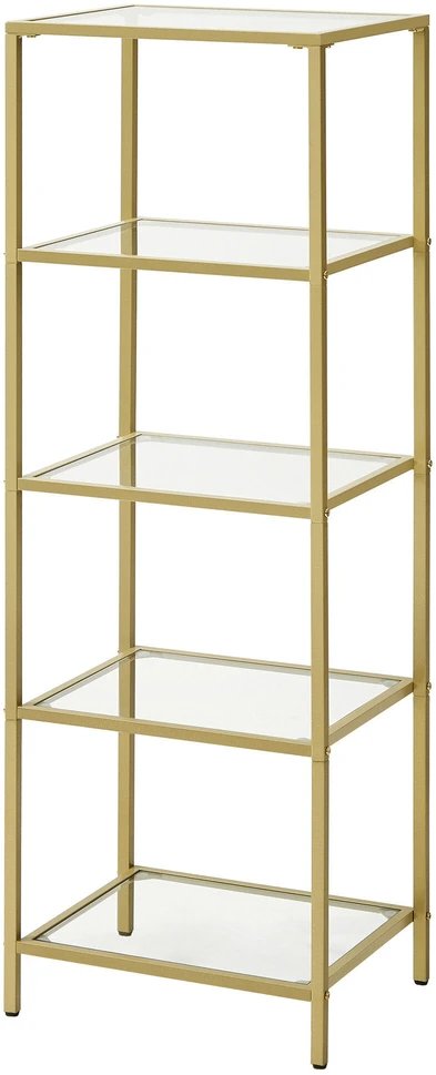 Songmics Spintelė su 5 stiklo lentynomis, 40 x 30 x 124.5 cm