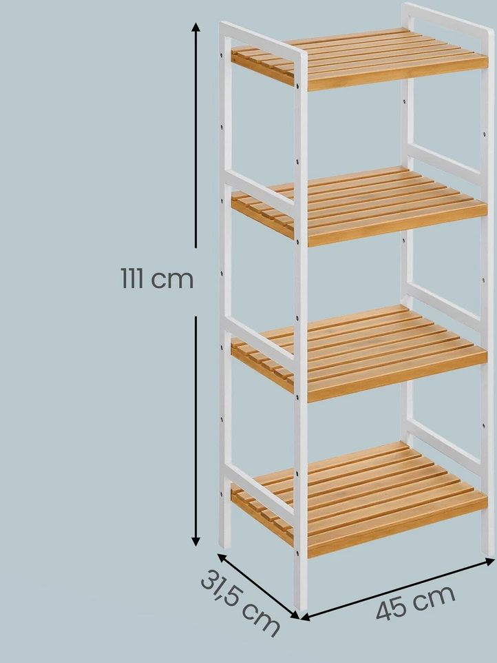 Songmics Lentyna su 4 lentynomis 45 x 31,5 x 111 cm