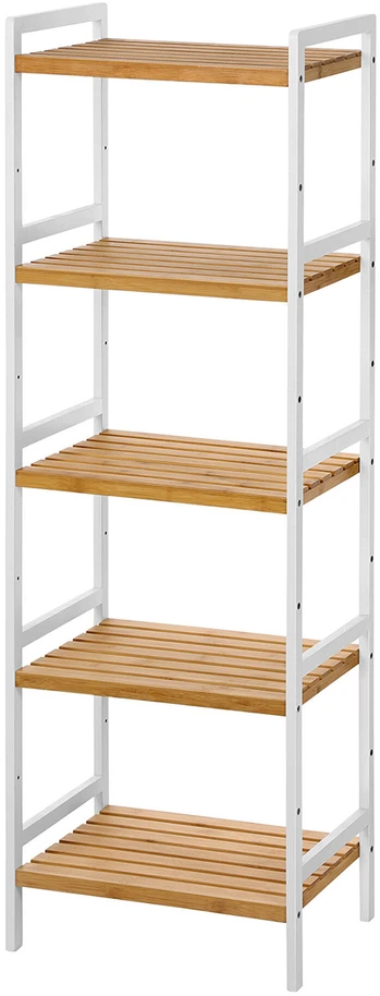 Songmics Bambukinė lentyna su 5 lentynomis 45 x 31,5 x 142 cm