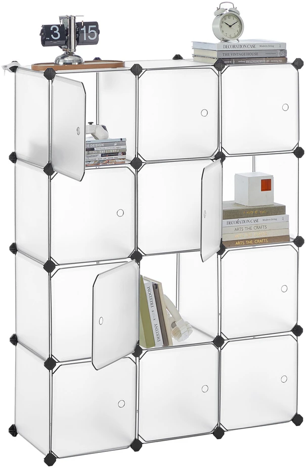 Songmics Spinta su 12 kubelių 93x31x123 cm