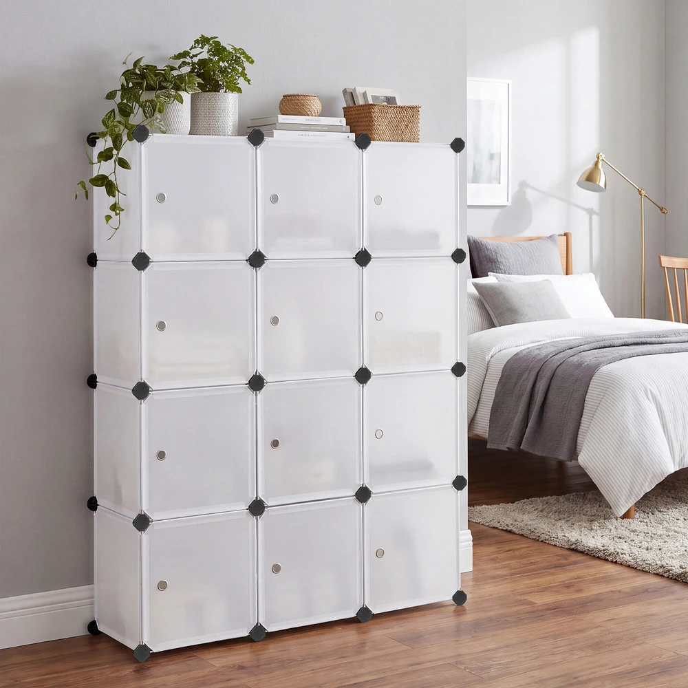 Songmics Spinta su 12 kubelių 93x31x123 cm