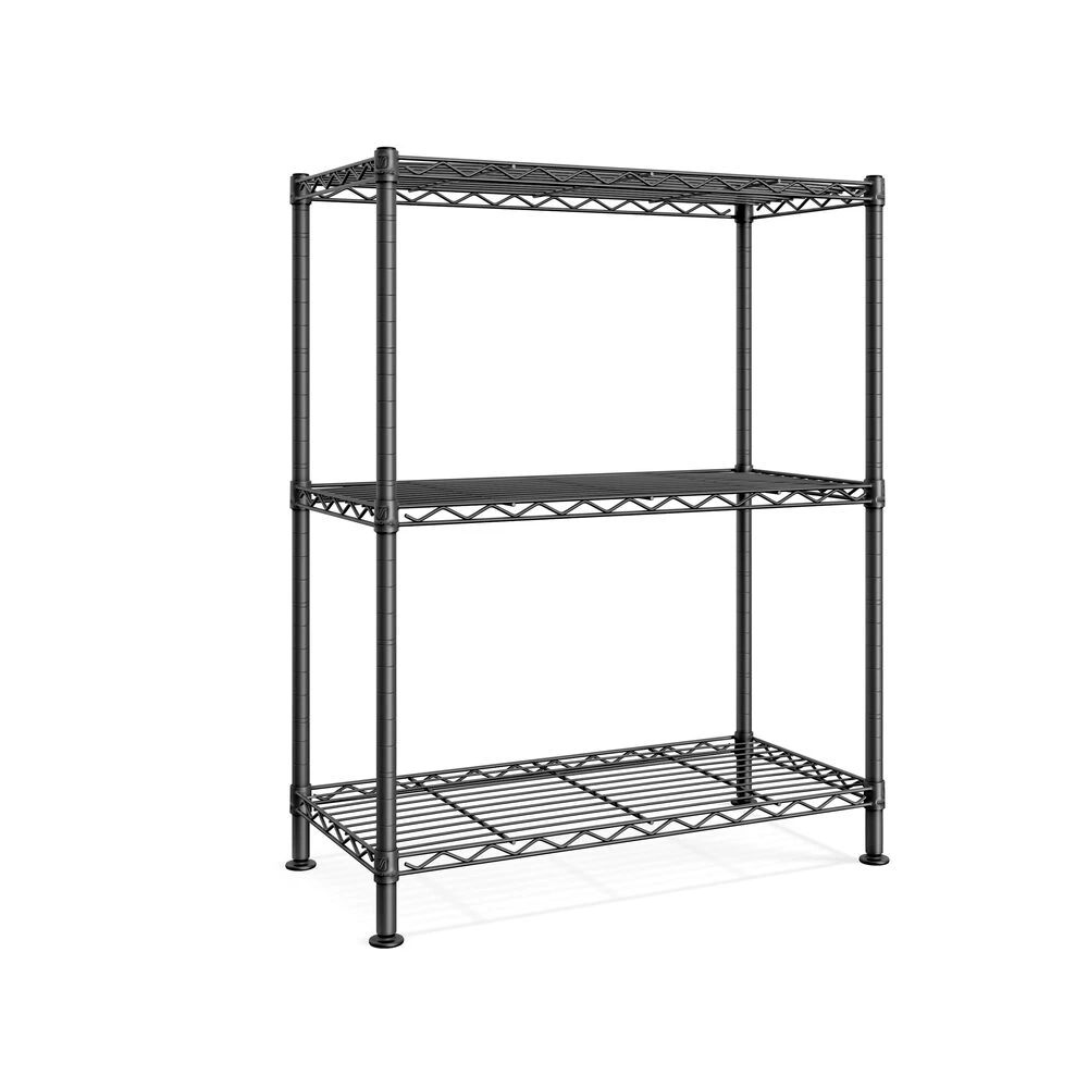 SONGMICS metalinis sandėliavimo stelažas su 3 reguliuojamomis lentynomis, 30 x 60 x 77 cm, LGR163BH01