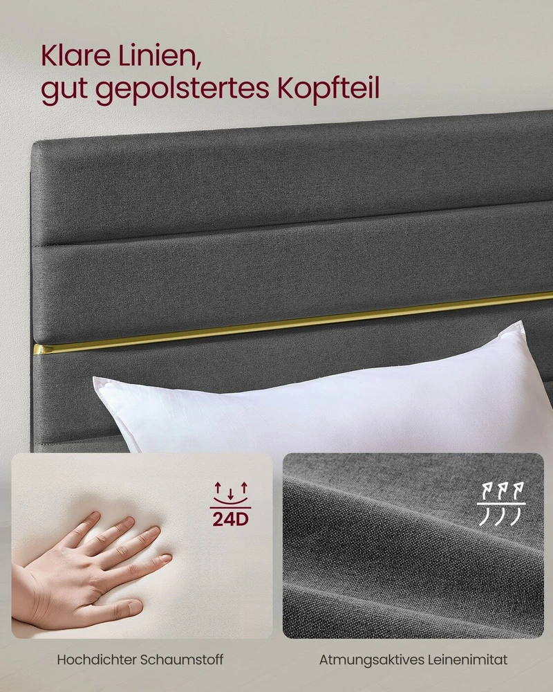 Songmics Dvigulė lova 202 × 90 cm