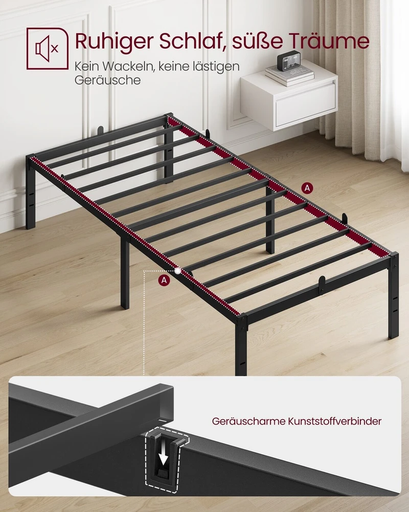 Lova Songmics Lovos rėmas 200 × 90 × 40,6 cm
