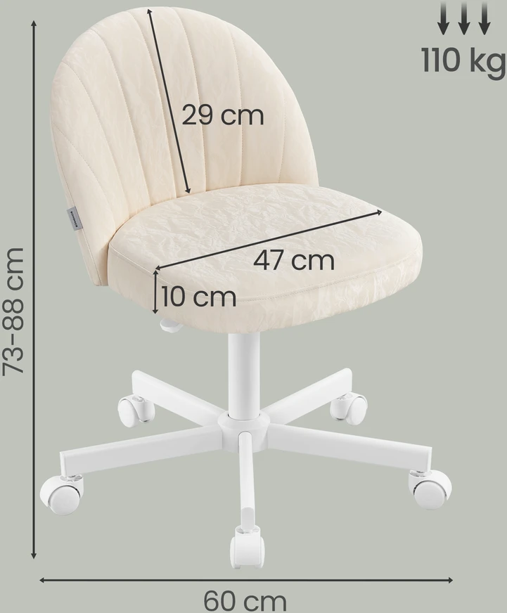 Songmics Kosmetinė kėdė balta
