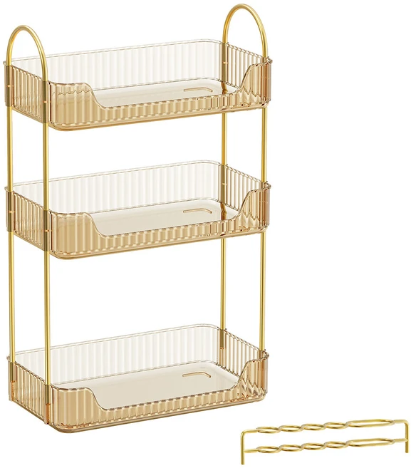 Songmics Makiažo organizatorius, 30.5x16.8x48 cm, Auksinis
