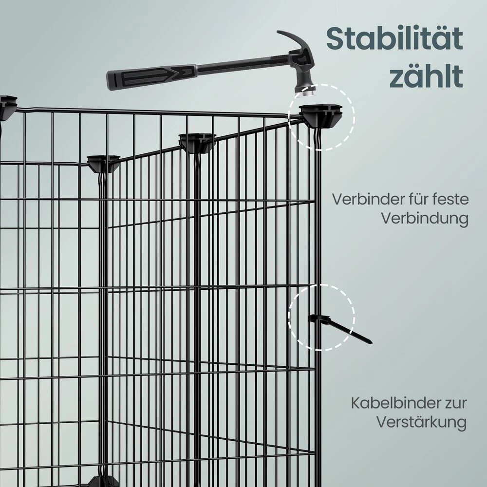 Songmics Mažų gyvūnų aptvaras 123 x 63 x 41,5 cm