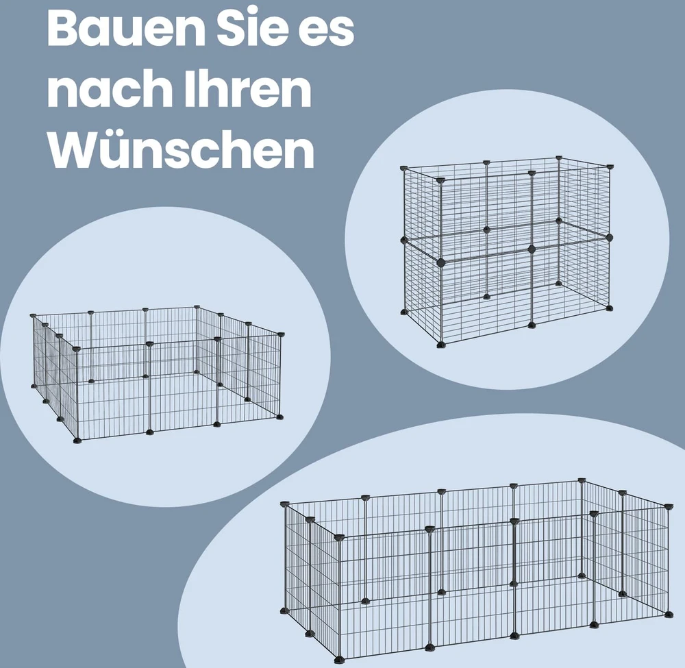 Gyvūnų aptvaras SONGMICS, 143x73x46 cm
