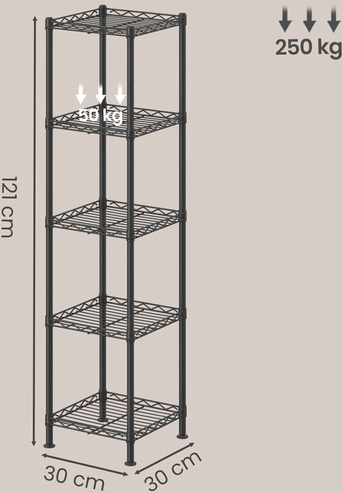 Songmics Lentyna 30 x 30 x 121 cm