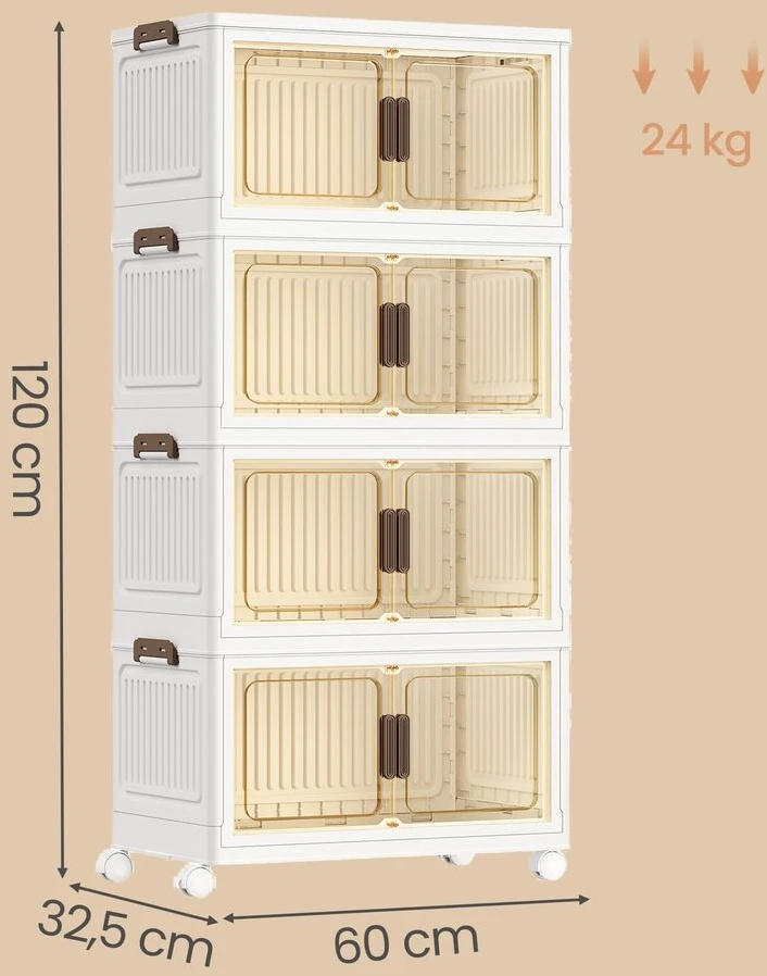 Songmics Vežimėlis 32.5 x 60 x 120 cm 4 lygiai