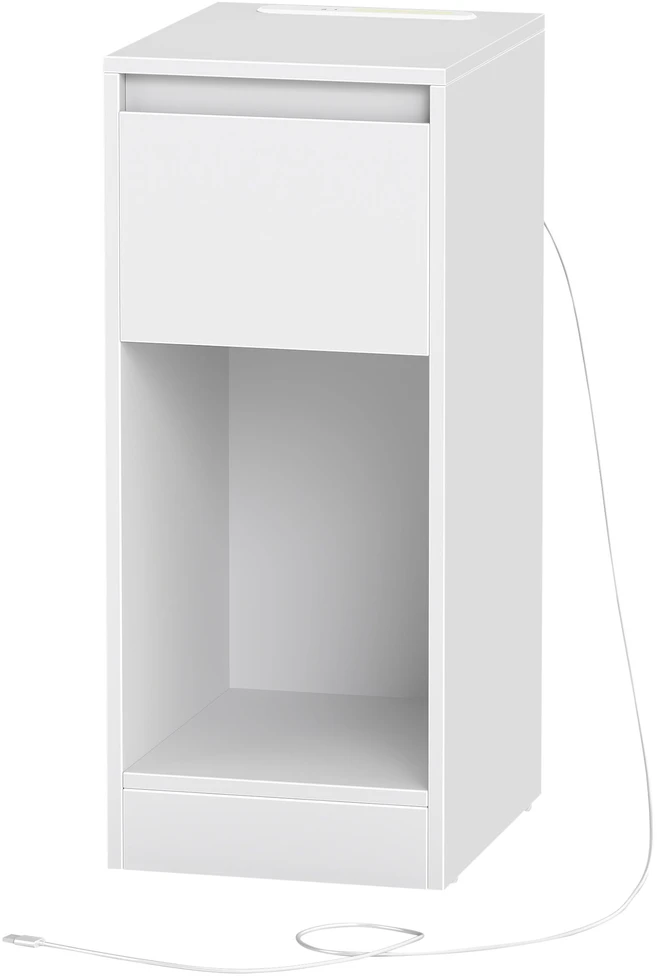 Songmics Naktinis staliukas su LED apšvietimu ir USB jungtimis