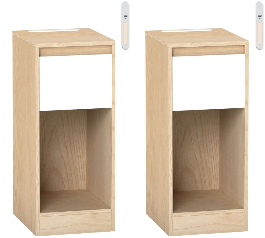 Songmics Naktinis staliukas 2vnt. 30 × 25 × 59,5 cm