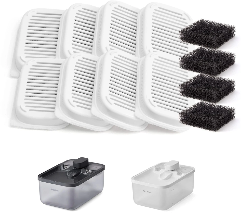 Songmics Pakaitinis filtras 4,5 l kačių fontanui, baltas, 6,6 × 4,7 × 1 cm, 12 vnt.