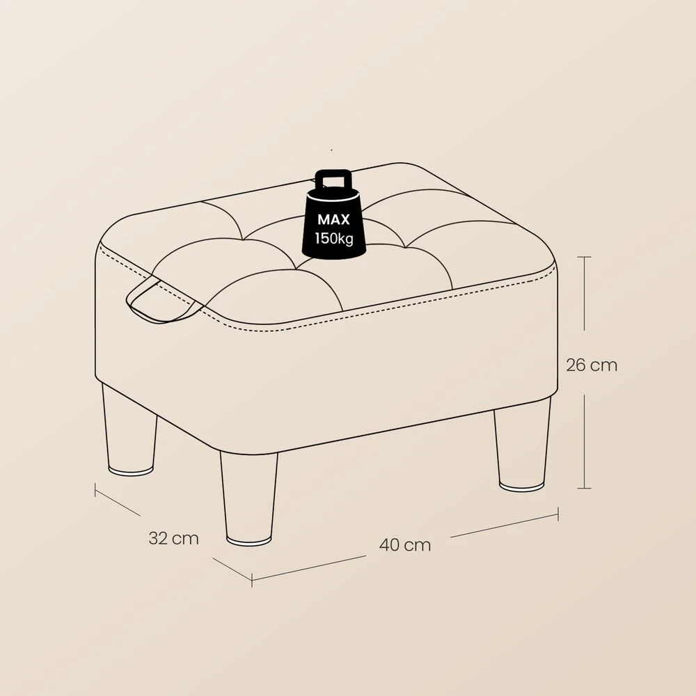 Songmics Pufas 40 x 32 x 26 cm