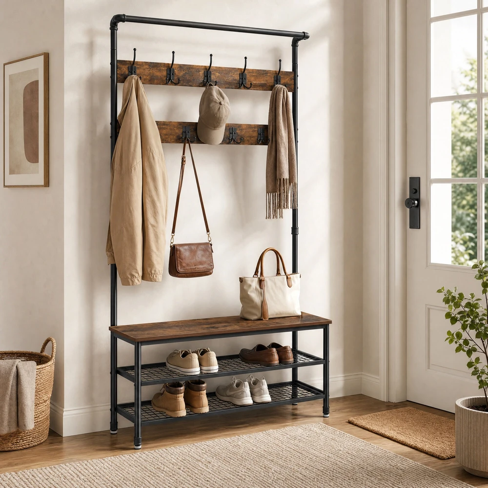 Songmics Drabužių stovas 100 × 41,5 × 182 cm