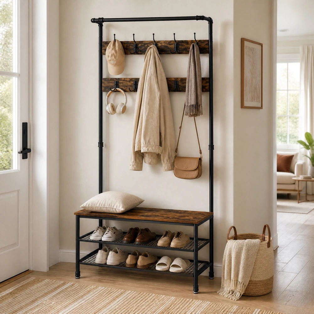 Songmics Drabužių stovas 100 × 41,5 × 182 cm