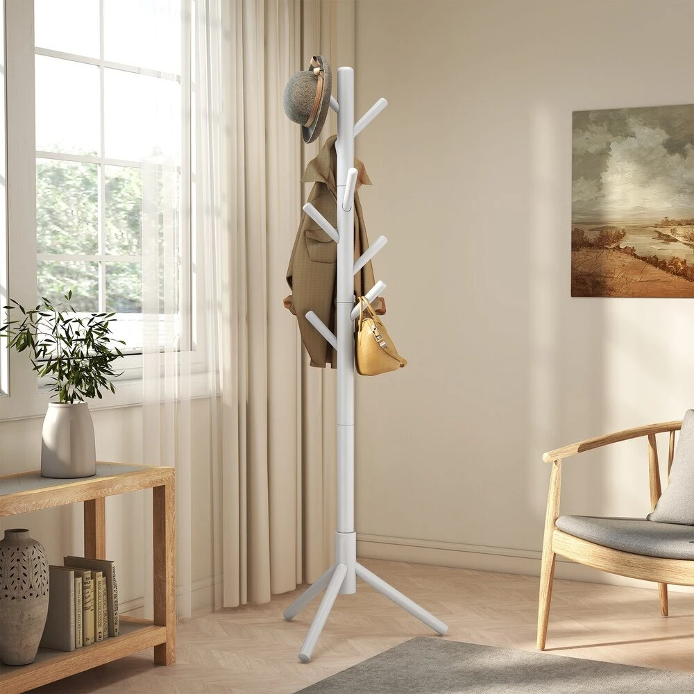 Songmics Drabužių kabykla VASAGLE, 47 x 47 x 175 cm, balta