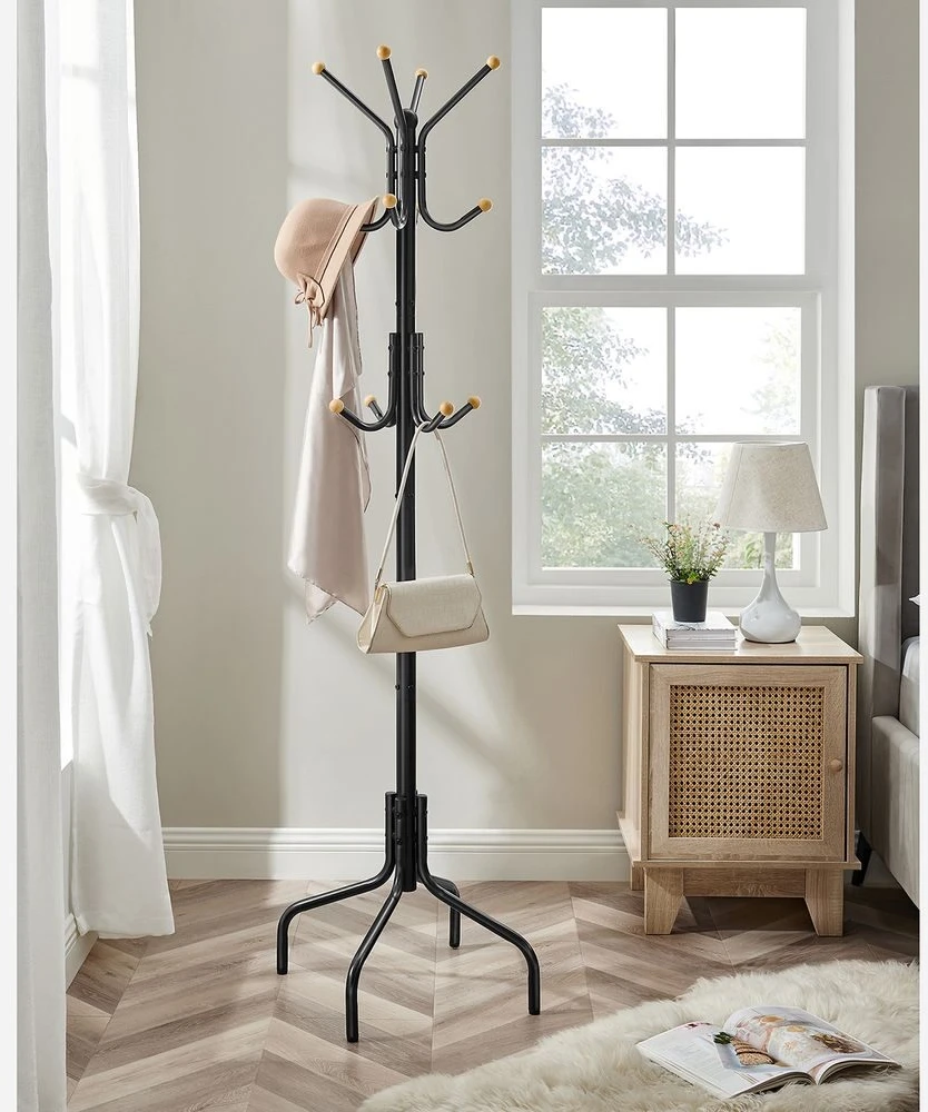 Songmics Paltų kabykla, Metalas, 55x180x55 cm, Balta