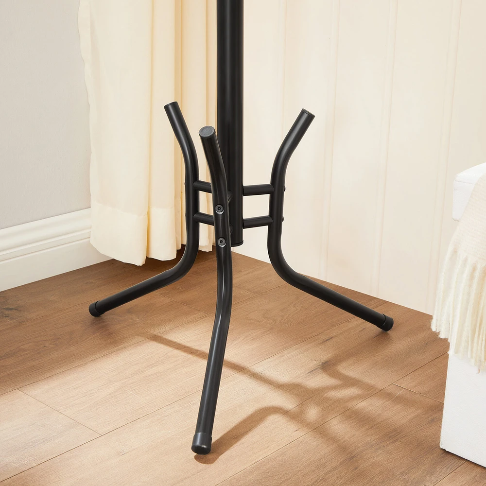Songmics Drabužių kabykla su kabliukais RCR028B01, juoda
