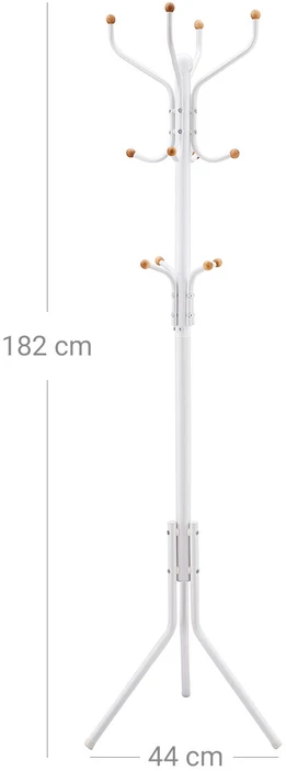 Songmics Baltas metalinis skrybėlių stovas