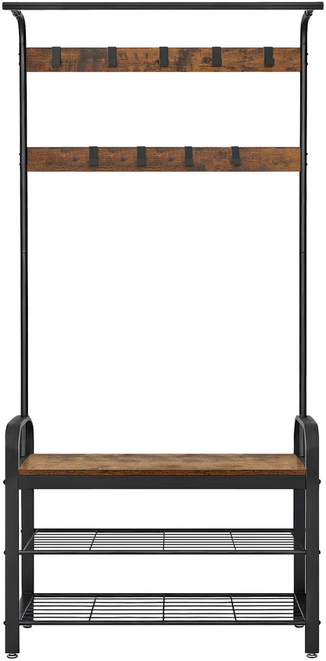 Songmics Drabužių kabykla su 3 lentynomis, 84 x 33,7 x 183 cm