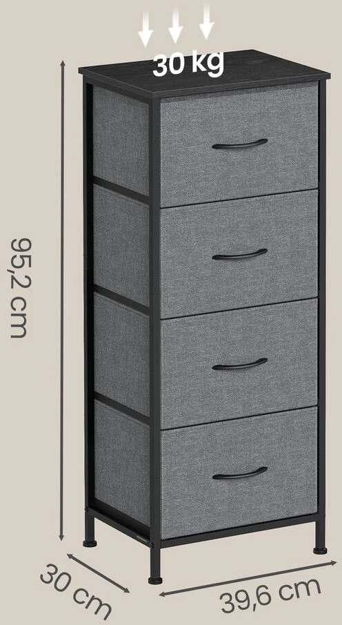 Songmics Drabužių kabykla su kabliais, reguliuojamo pločio, juoda, 40 × 177–220 × 193 cm