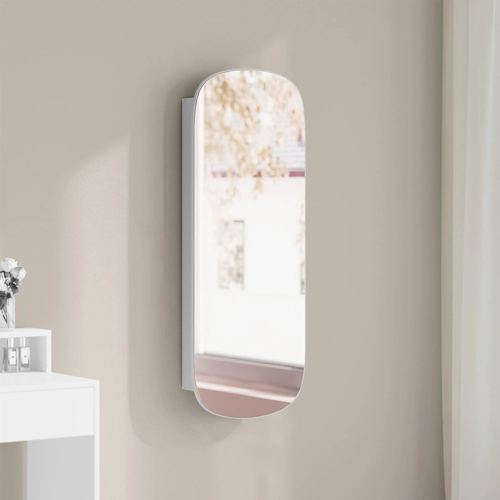 Songmics Sieninė spintelė MDF 10x42x108 cm balta