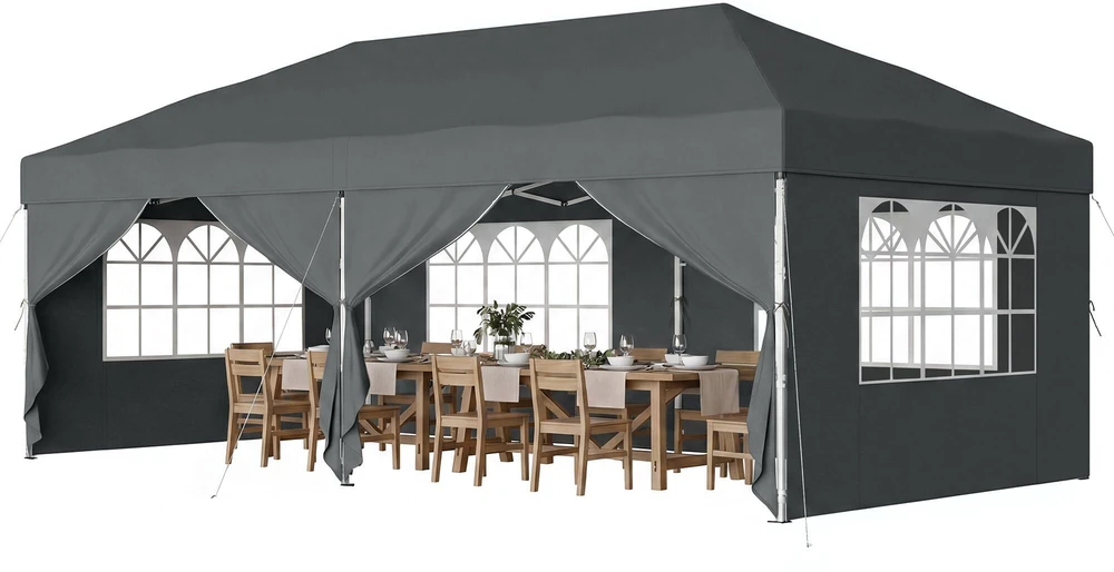 Songmics Sulankstomas paviljonas 6 x 3 m