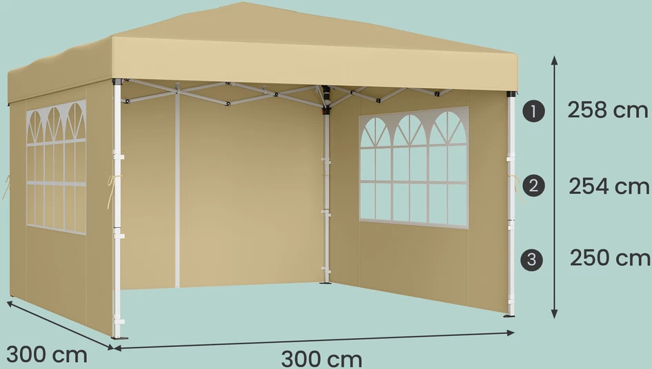 Songmics Sulankstomas paviljonas 3 x 3 m