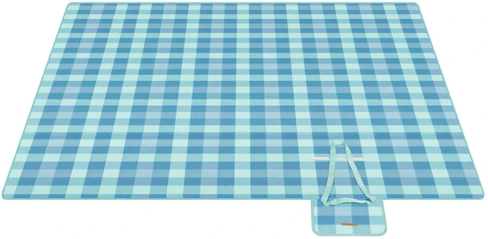 Bez Marki Songmics Pikniko antklodė 200 x 200 cm vandeniui atspari žalia-mėlyna