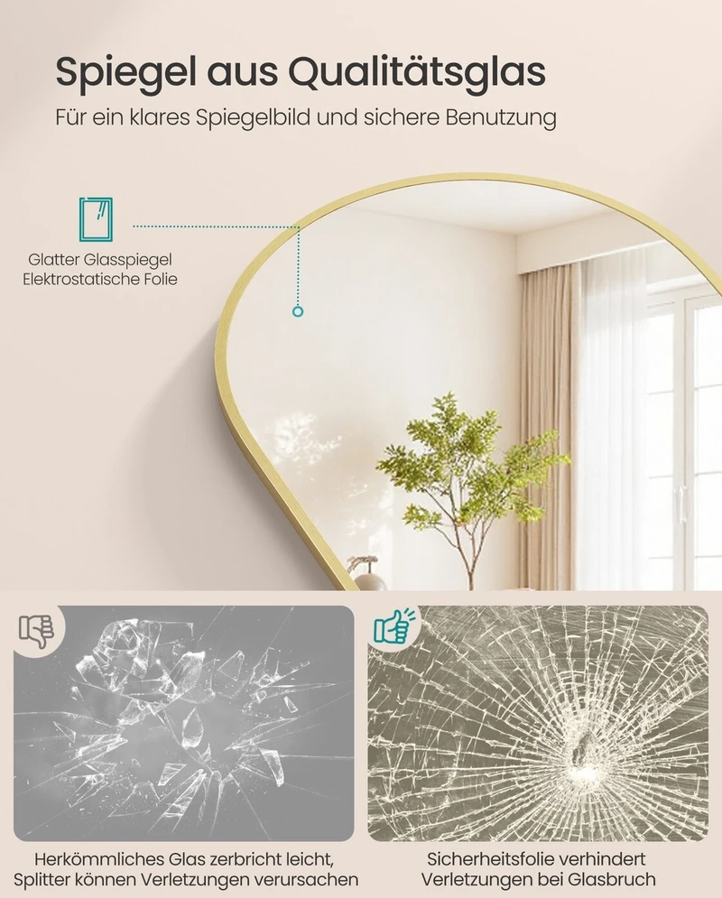 Songmics Veidrodis 150x40 cm